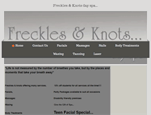 Tablet Screenshot of frecklesandknots.com
